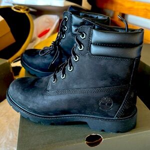 Timberland Linden Woods, 6 inch waterproof, black nubuck, never worn, size 7.5